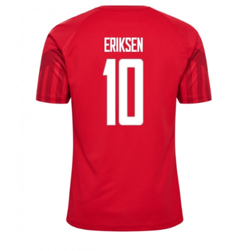 Denmark Christian Eriksen #10 Replica Home Stadium Shirt World Cup 2022 Short Sleeve